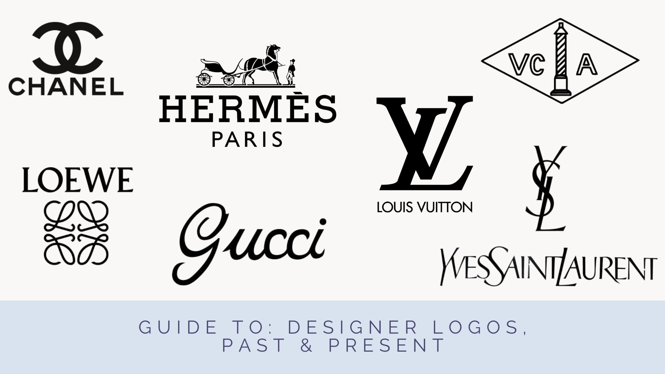 Luxury fashion logos
