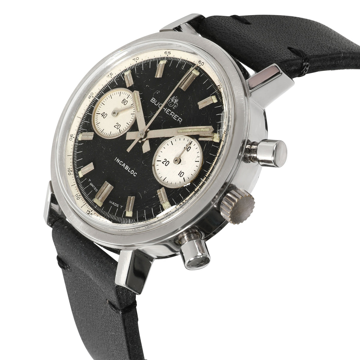 Bucherer Chrono Chrono Men's Vintage Watch in Stainless Steel lv