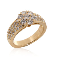 Van Cleef & Arpels Fleurette Diamond Ring in 18K Yellow Gold 1.15 CTW pv