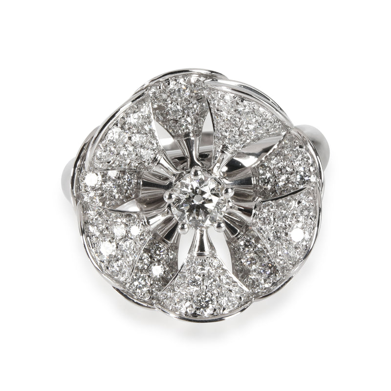 BVLGARI Bvlgari Divas' Dream En Tremblant Pave Diamond Ring in 18K White Gold 1.85 CTW fv