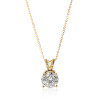 myGemma Diamond Solitaire Pendant in 18K Yellow Gold (1.66 CTW) fv