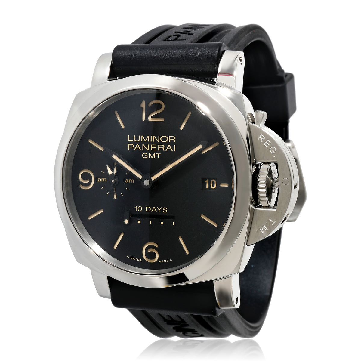 Panerai Luminor 1950 GMT PAM00533 Men's Watch in  Stainless Steel fv