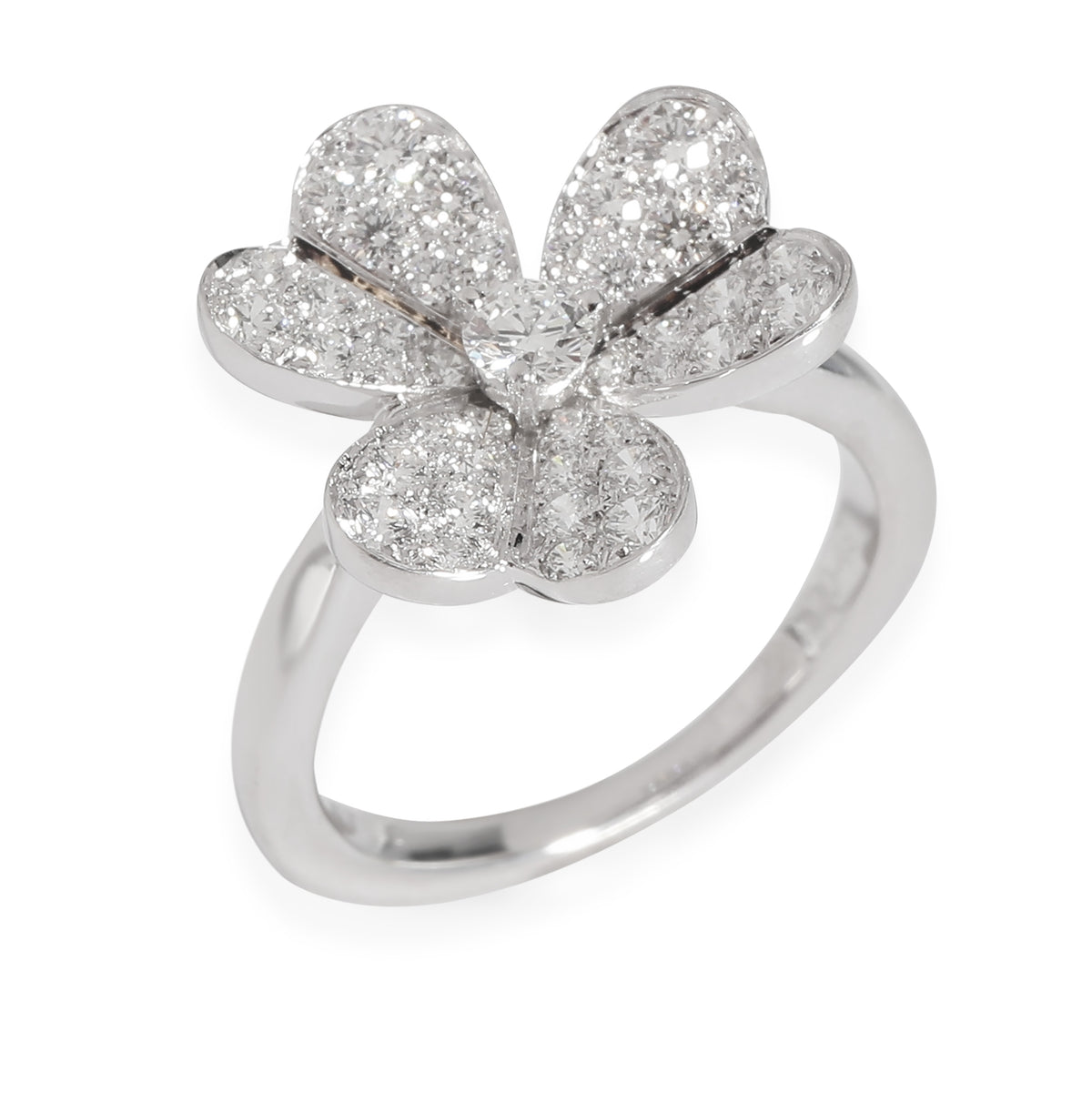 Van Cleef & Arpels Frivole Ring in 18k White Gold 0.8 CTW pv