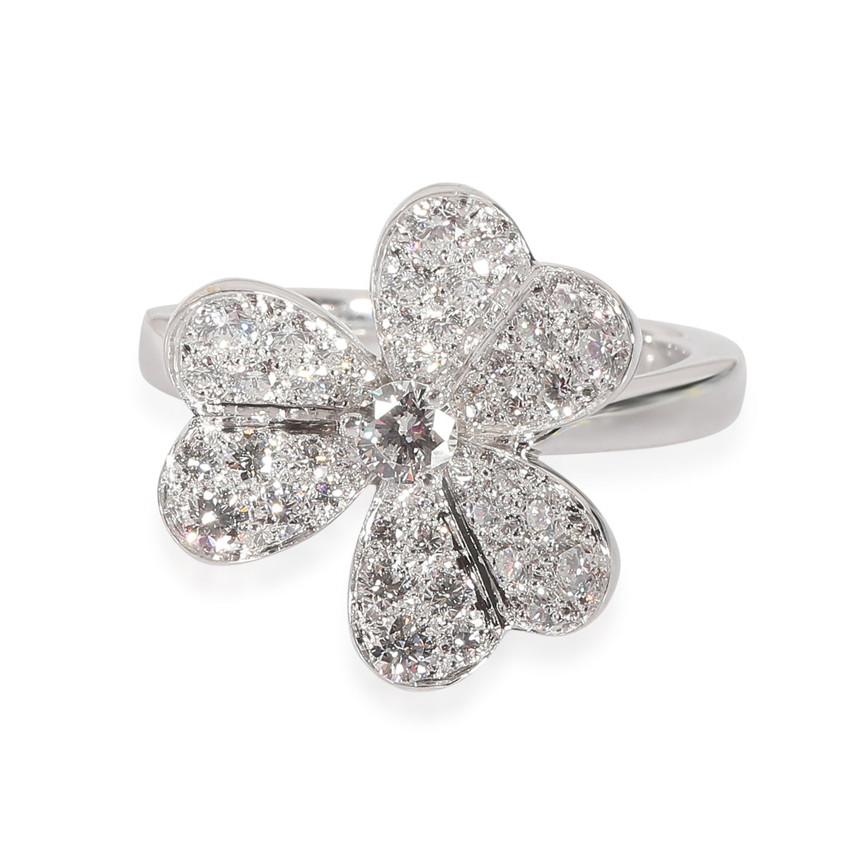 Van Cleef & Arpels Frivole Ring in 18k White Gold 0.8 CTW fv