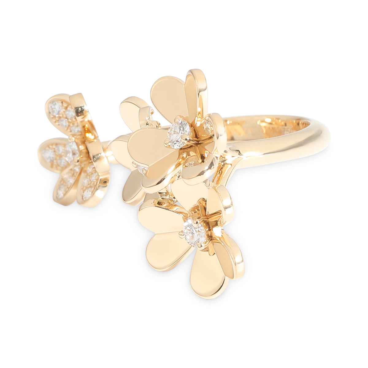 Van Cleef & Arpels Frivole Between The Finger Ring in 18k Yellow Gold 0.37 CTW pv