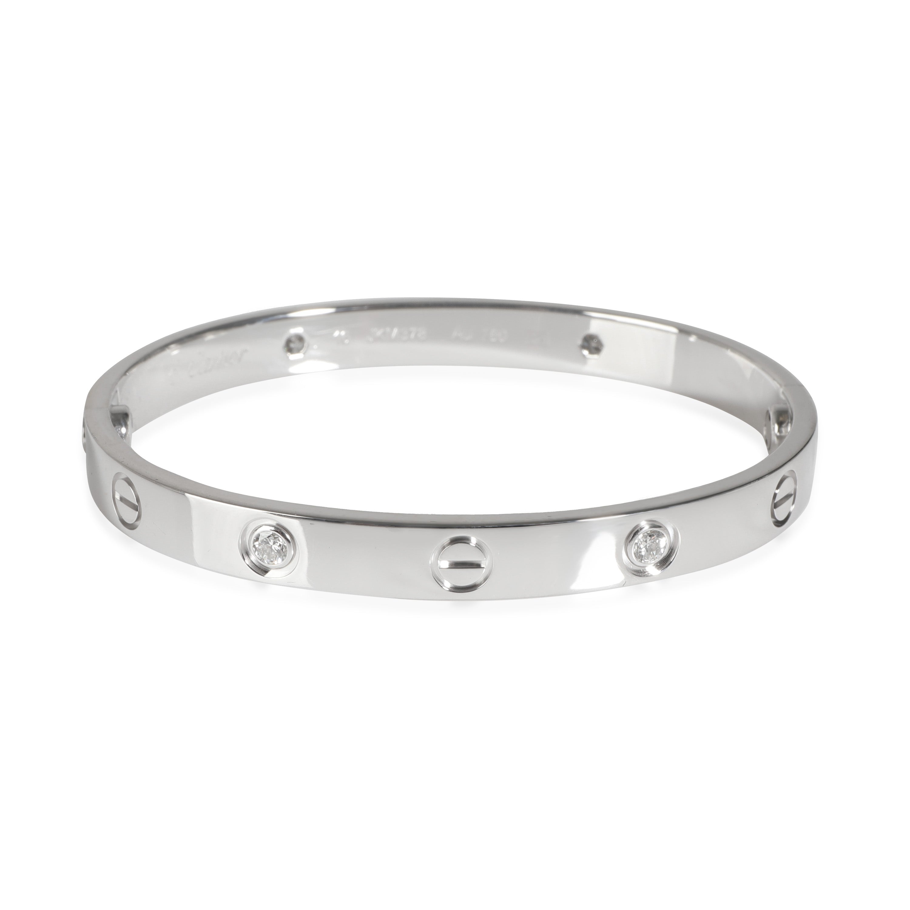 Cartier White Gold Diamond Love Bracelet fv