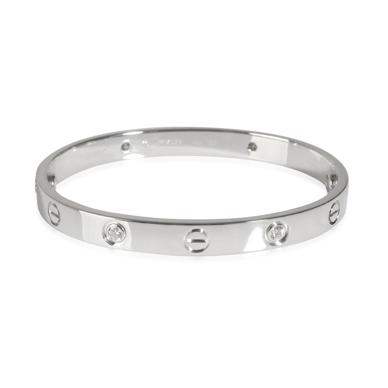 Cartier White Gold Diamond Love Bracelet fv