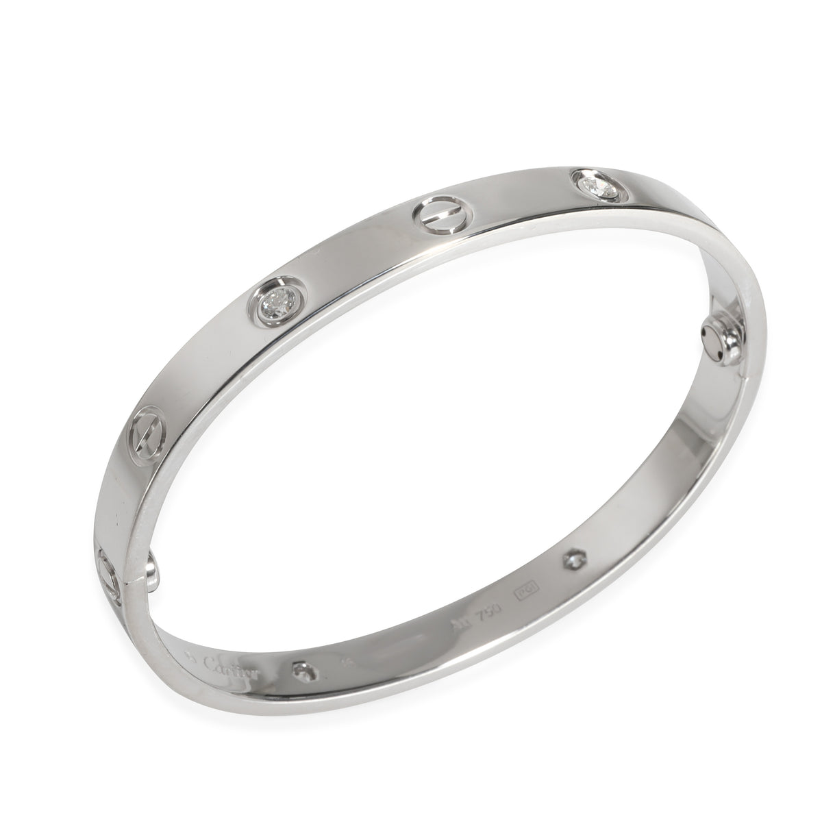 Cartier White Gold Diamond Love Bracelet pv