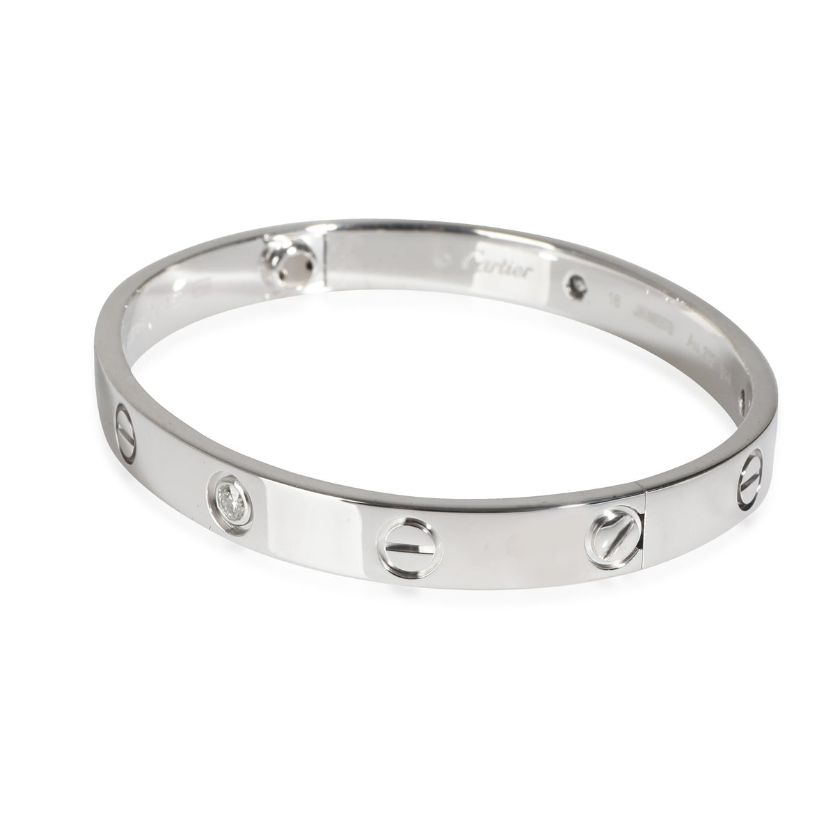 Cartier White Gold Diamond Love Bracelet sv