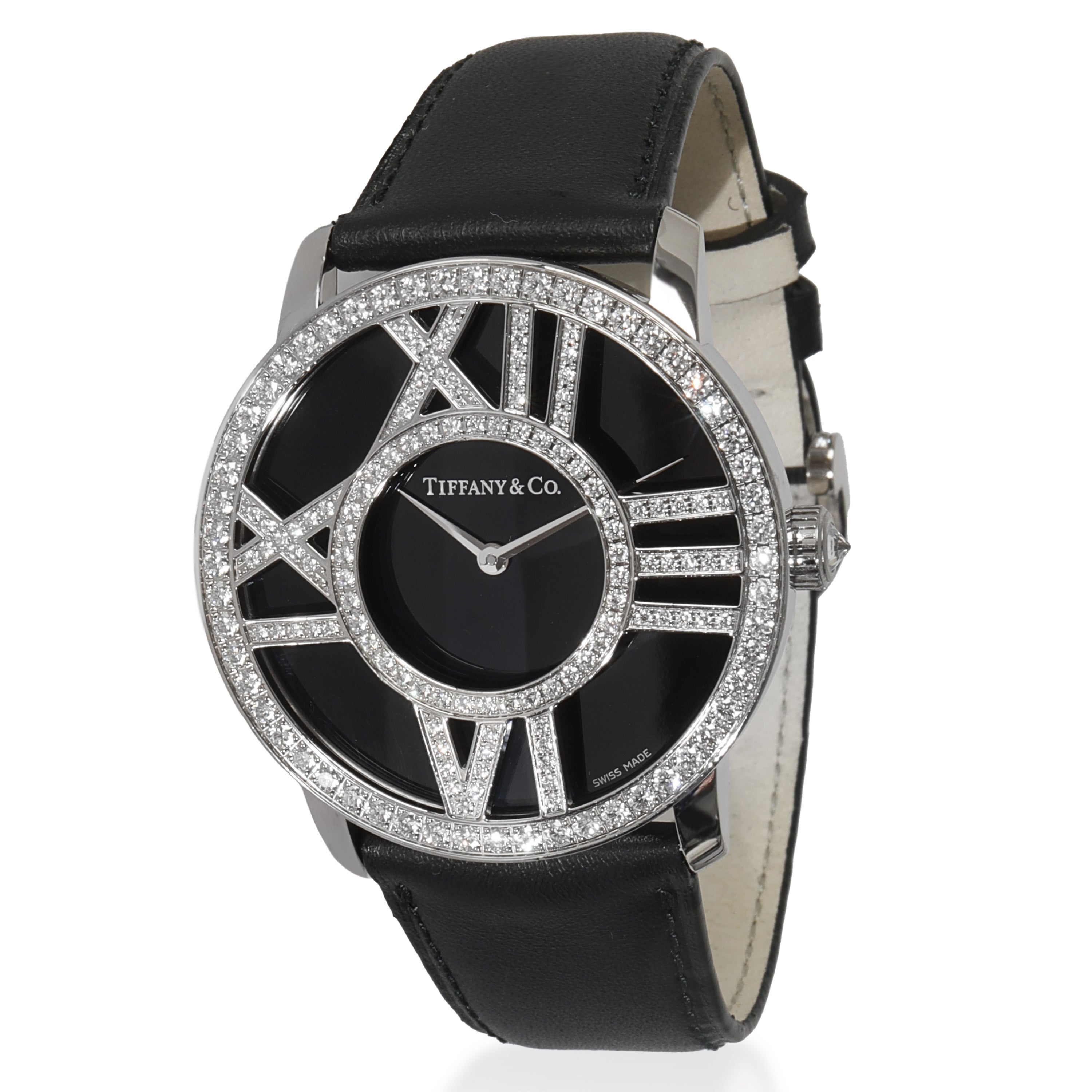 Tiffany & Co. Atlas Z1902.10.40E10A Unisex Watch in 18kt White Gold fv
