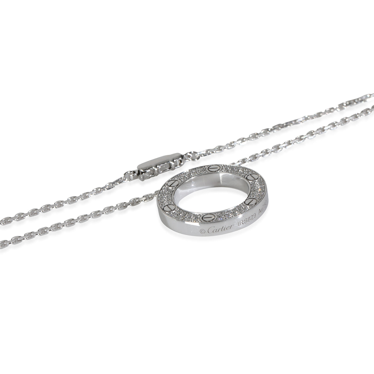 Cartier Love Necklace, Diamonds (White Gold) clasp