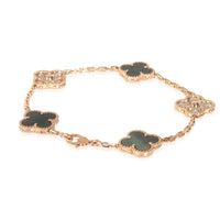 Van Cleef & Arpels Rose Gold Mother Of Pearl & Diamond Alhambra Bracelet clasp