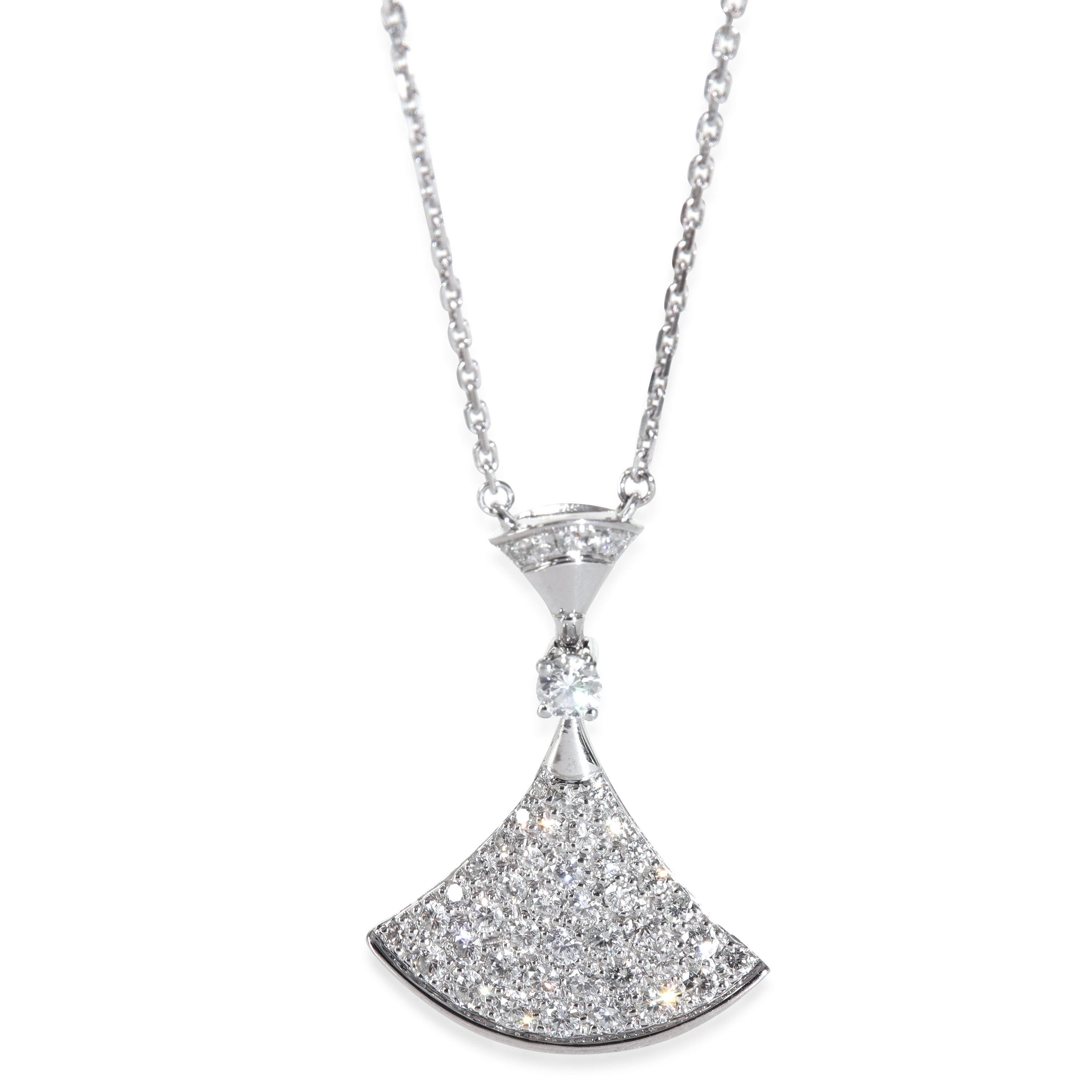 BVLGARI White Gold Diamond Diva's Dream Pendant fv