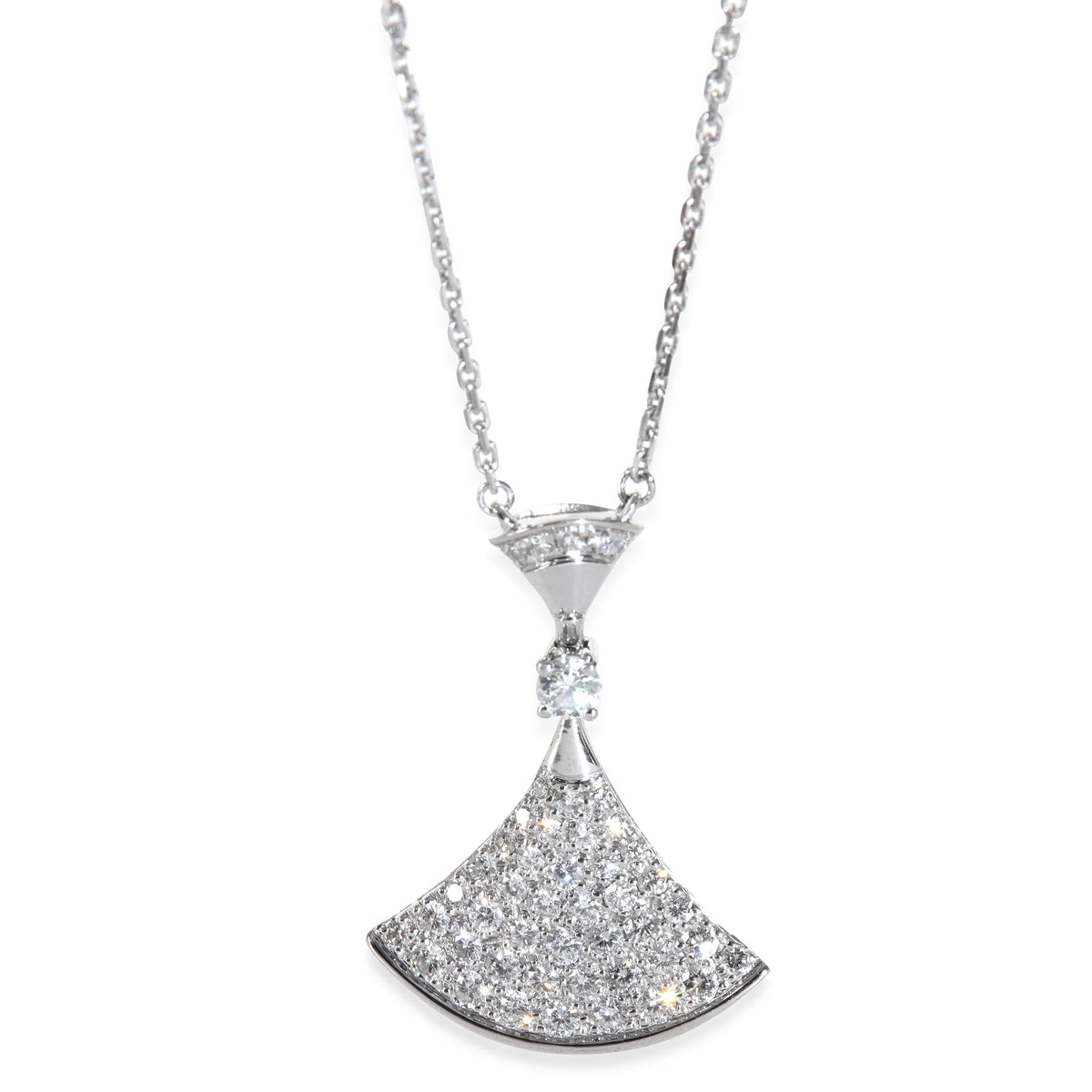 BVLGARI White Gold Diamond Diva's Dream Pendant fv