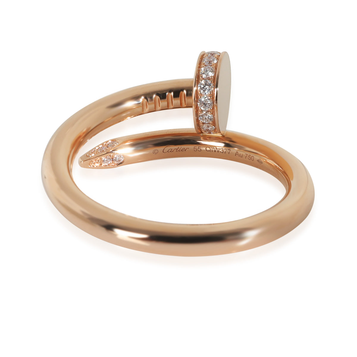 Cartier Rose Gold Diamond Juste Un Clou Ring bv