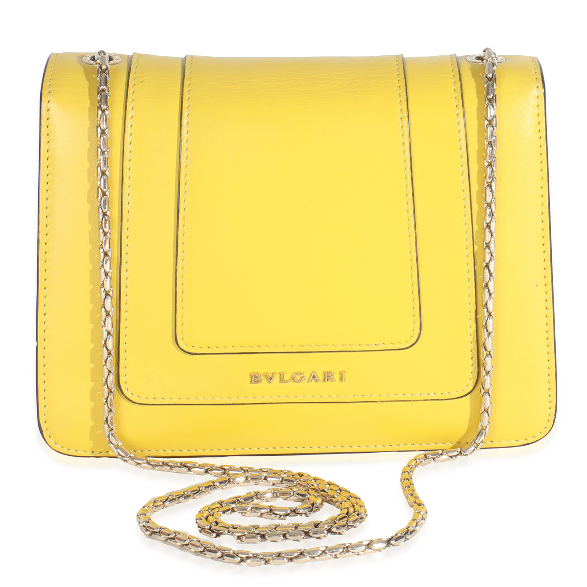 BVLGARI Bvlgari Yellow Smooth Calfskin Small Serpenti Forever Handbag bv