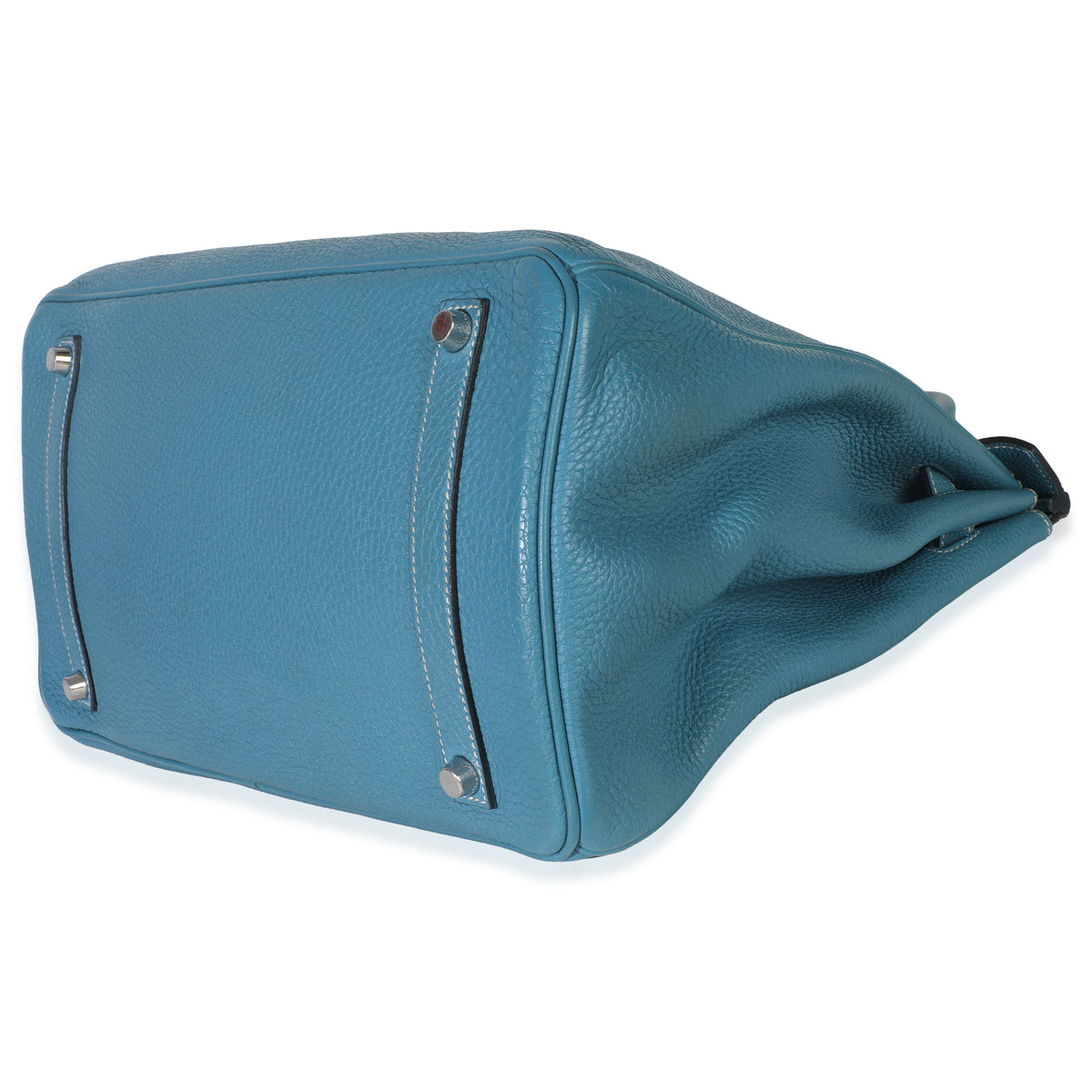Hermès Bleu Jean Togo Birkin 35 PHW Handbag clasp