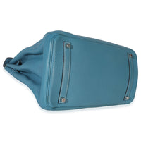 Hermès Bleu Jean Togo Birkin 35 PHW Handbag stamp