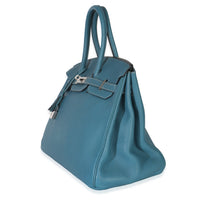 Hermès Bleu Jean Togo Birkin 35 PHW Handbag sv