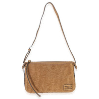 Fendi Miele Scuro Shearling Vitello Medium Simply  Shoulder Bag Handbag av