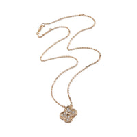 Van Cleef & Arpels Rose Gold Diamond Vintage Alhambra Pendant av