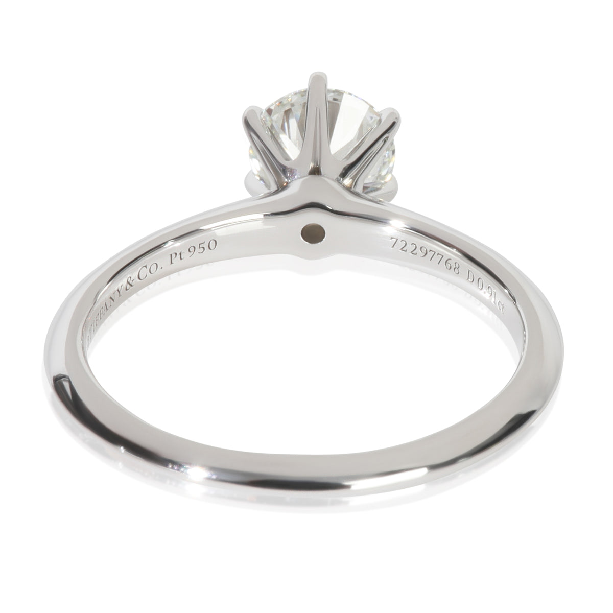 Tiffany & Co. 0.91 ct Round Brilliant Diamond Engagement Ring bv