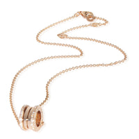 BVLGARI Rose Gold Diamond B.zero1 Necklace bv