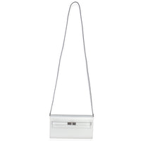 Hermès Argent Metallic Chevre Chamkilight Kelly Wallet To Go PHW Handbag av