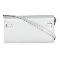 Hermès Argent Metallic Chevre Chamkilight Kelly Wallet To Go PHW Handbag bv