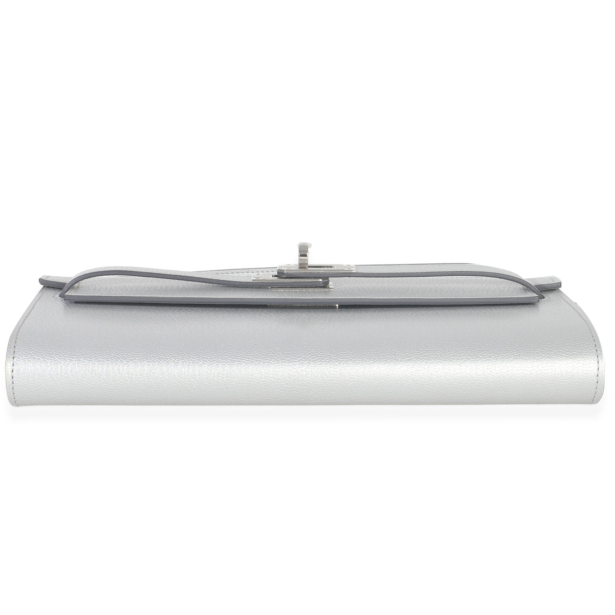 Hermès Argent Metallic Chevre Chamkilight Kelly Wallet To Go PHW Handbag stamp