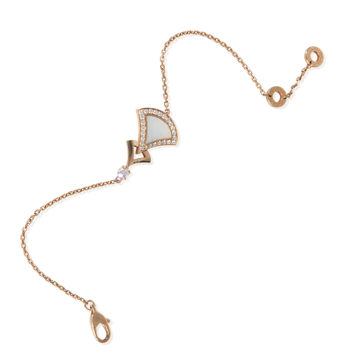 BVLGARI Rose Gold Mother Of Pearl and Diamond Diva's Dream Bracelet av