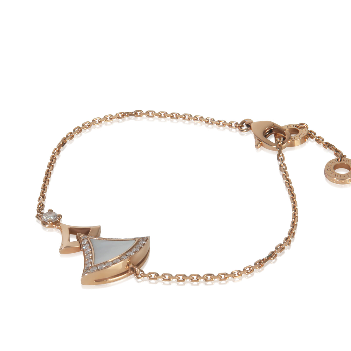 BVLGARI Rose Gold Mother Of Pearl and Diamond Diva's Dream Bracelet pv