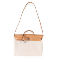 Hermès Ecru Beige Naturel Sable Toile Criss Viking Herbag Messenger 39 PHW Handbag av