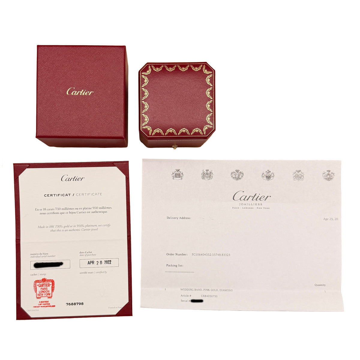 Cartier Rose Gold Diamond Small Model Love Ring box