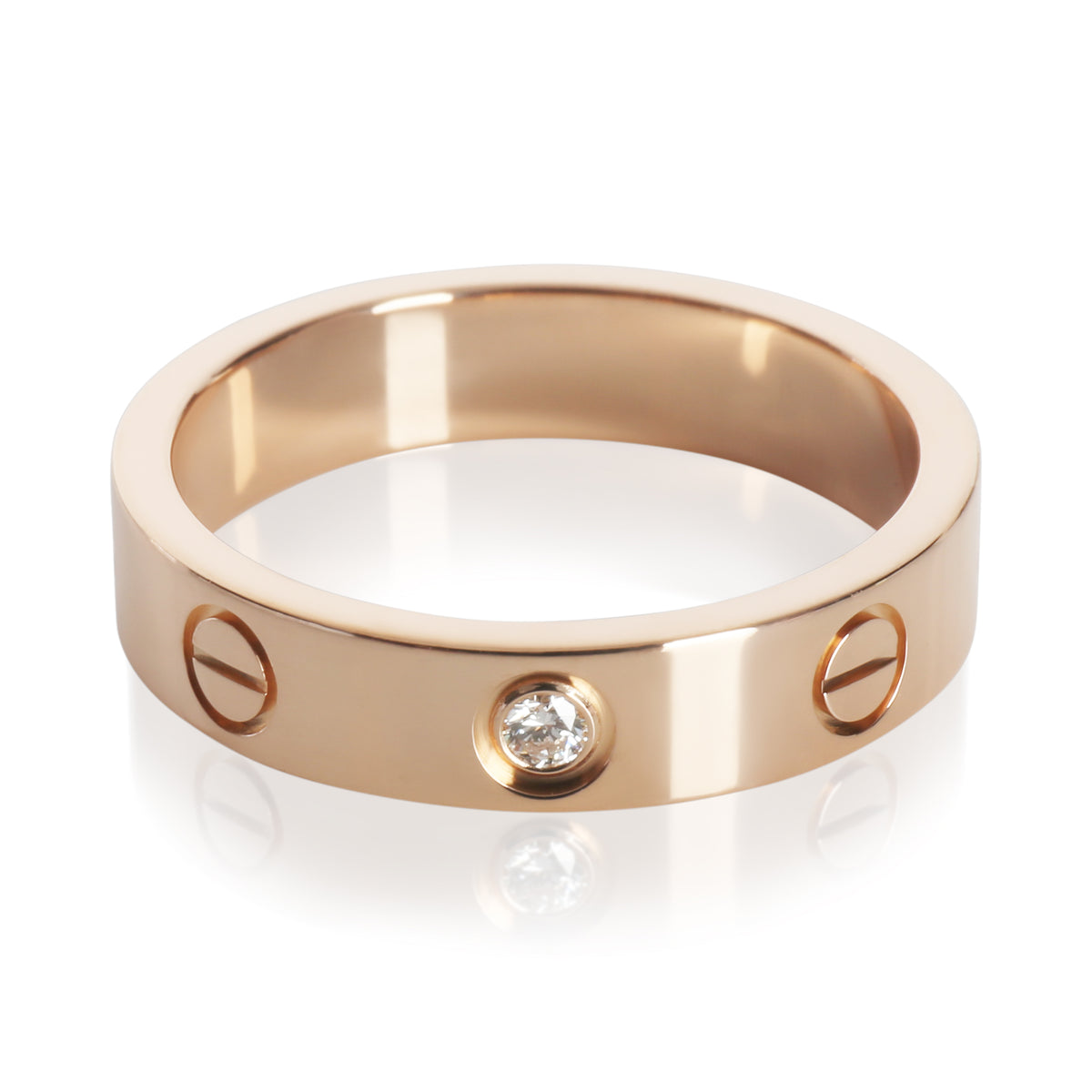 Cartier Rose Gold Diamond Small Model Love Ring pv
