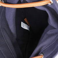 Hermès Bleu Indigo Gold Herringbone Canvas Swift Maline Bag av