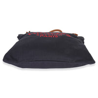 Hermès Bleu Indigo Gold Herringbone Canvas Swift Maline Bag stamp