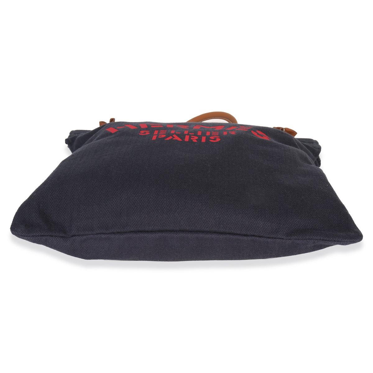 Hermès Bleu Indigo Gold Herringbone Canvas Swift Maline Bag stamp