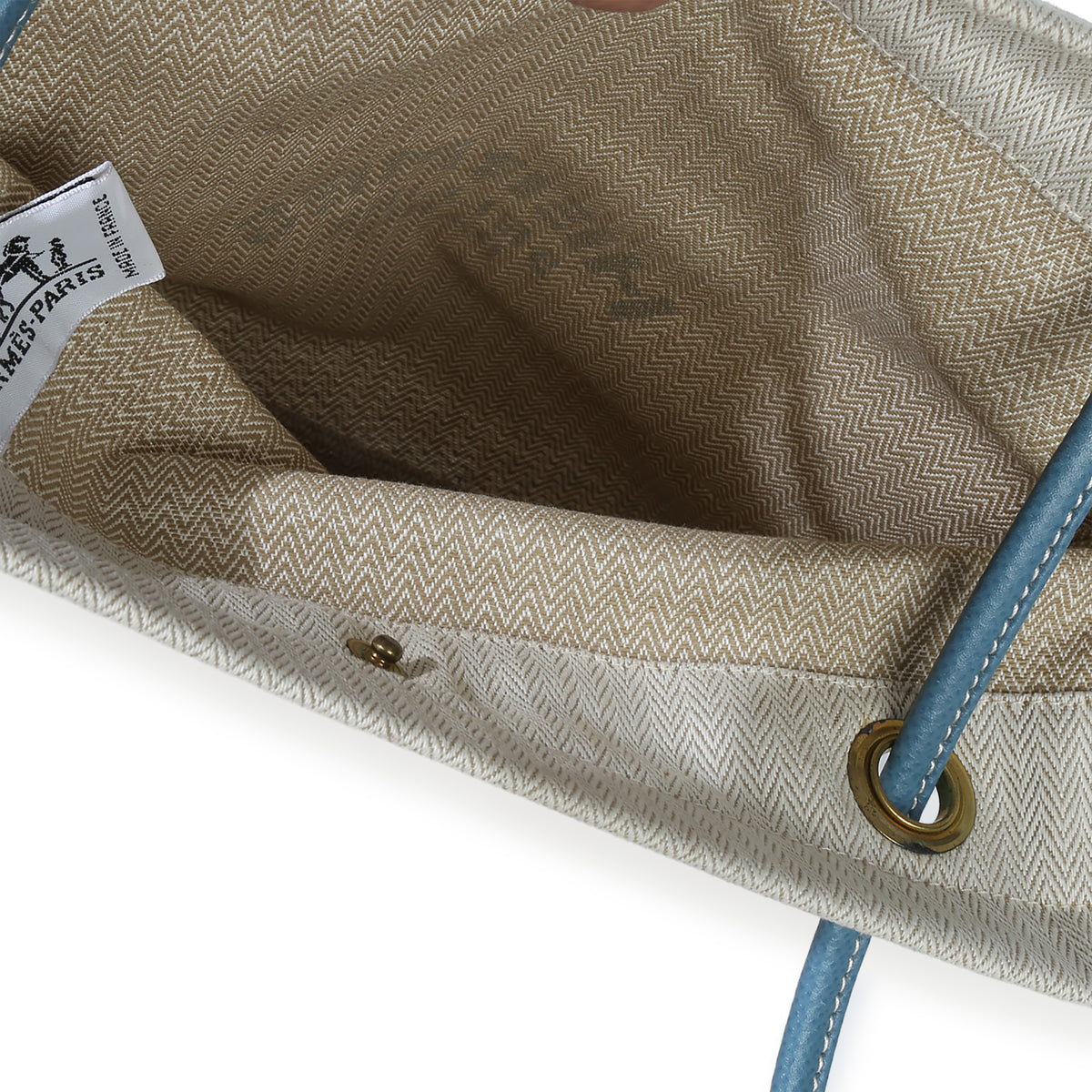 Hermès Bleu Jean Epsom Ecru Toile Aline Grooming PM Handbag av