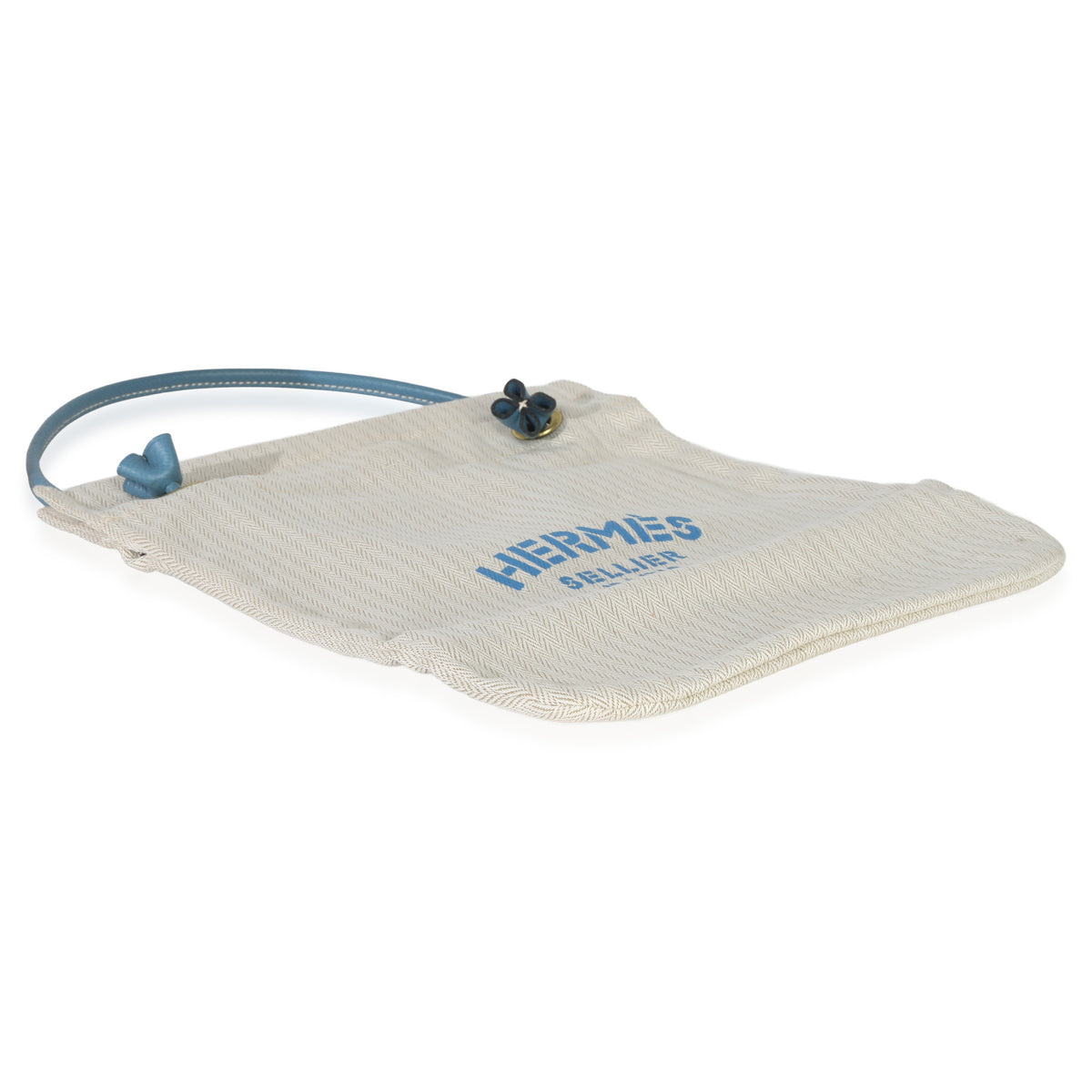 Hermès Bleu Jean Epsom Ecru Toile Aline Grooming PM Handbag clasp