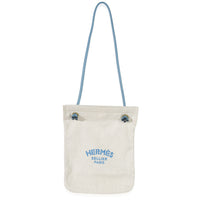 Hermès Bleu Jean Epsom Ecru Toile Aline Grooming PM Handbag fv