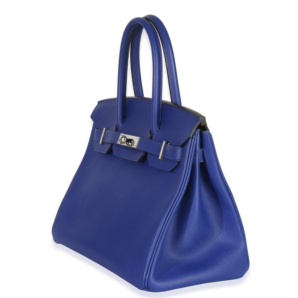 Hermès Bleu Electrique Epsom Birkin 30 PHW Handbag sv