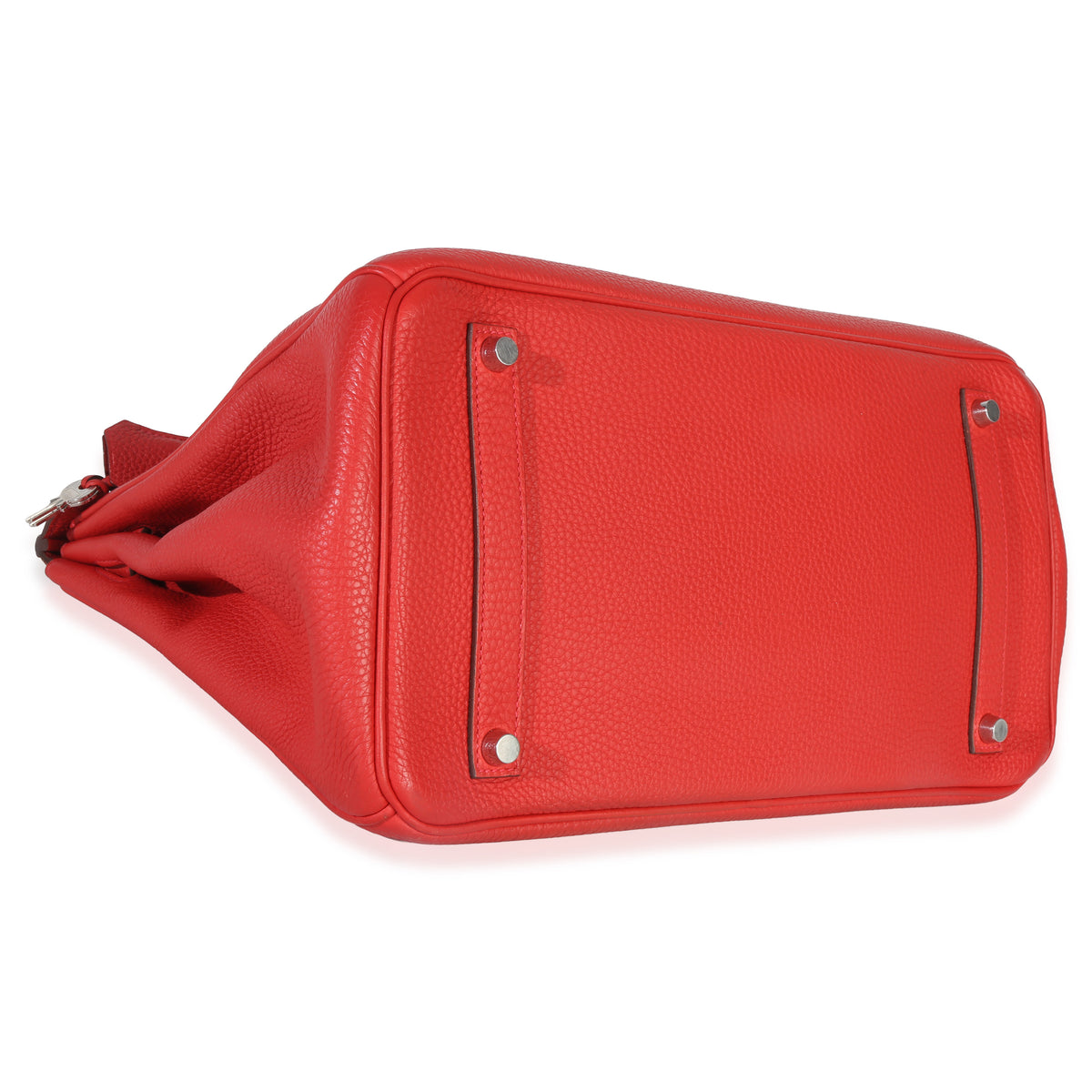 Hermès Rouge Casaque Togo Birkin 35 PHW Handbag clasp
