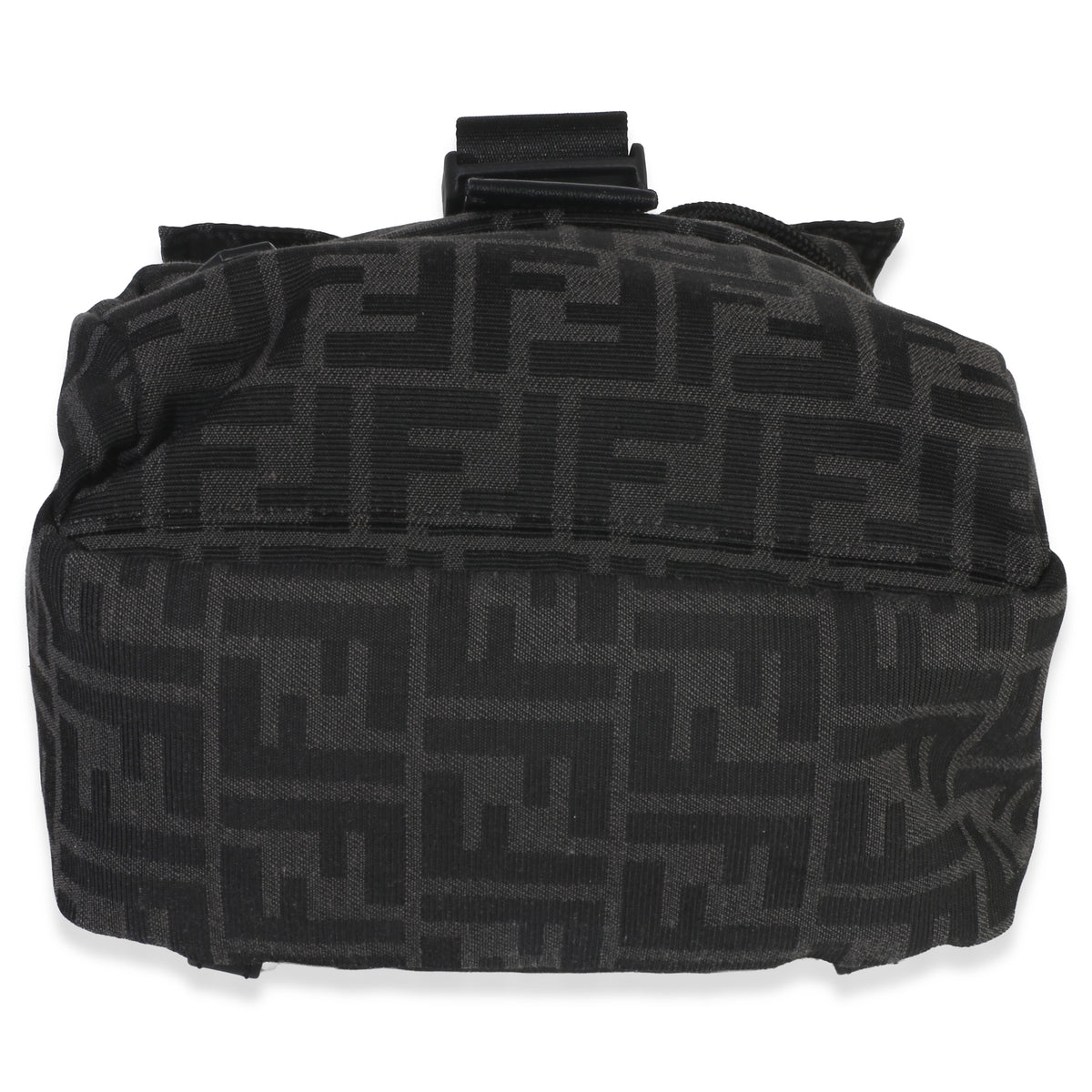 Fendi Black Zucca Canvas Small ness Crossbody Bag Handbag stamp