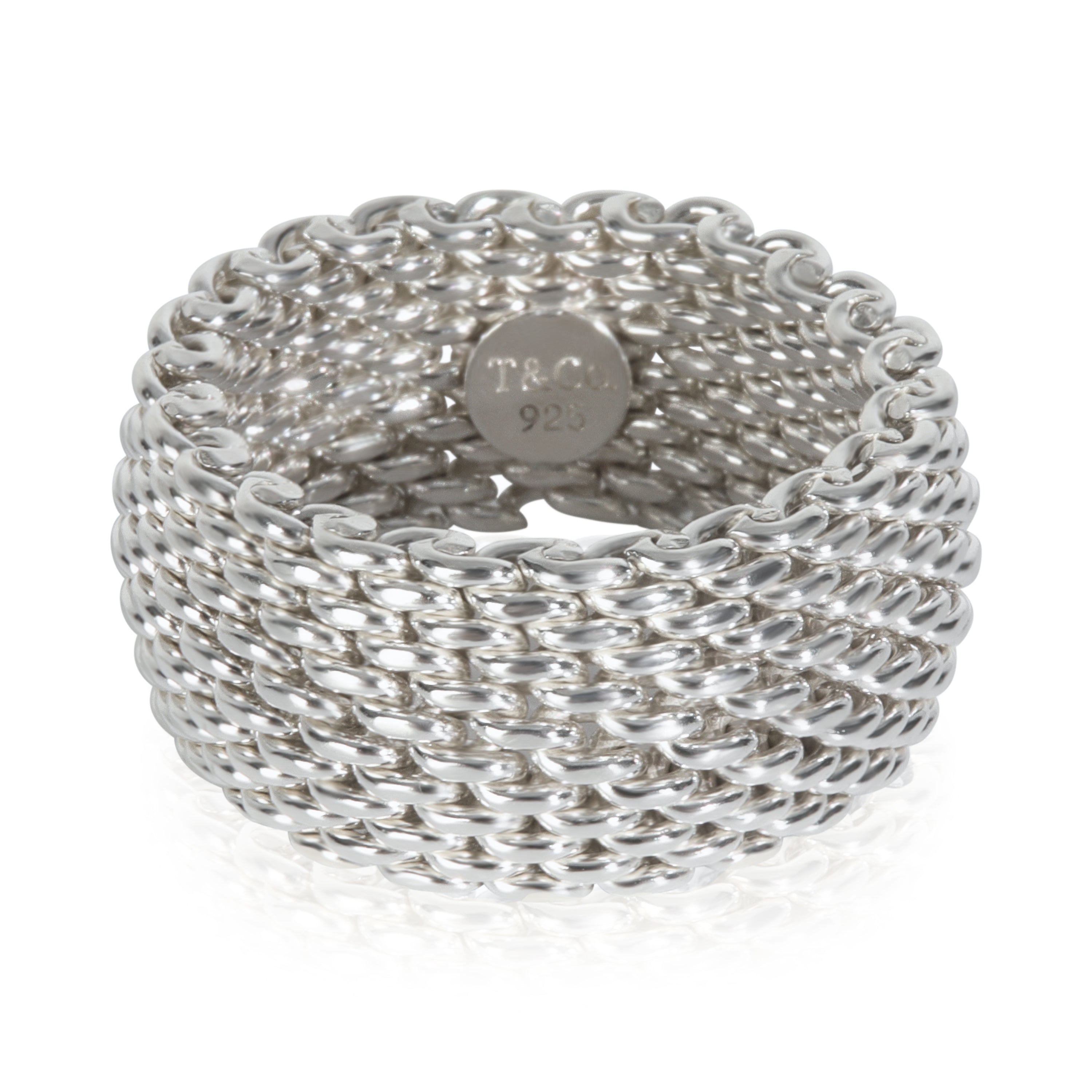 Tiffany & Co. Sterling Silver  Somerset Mesh Ring fv