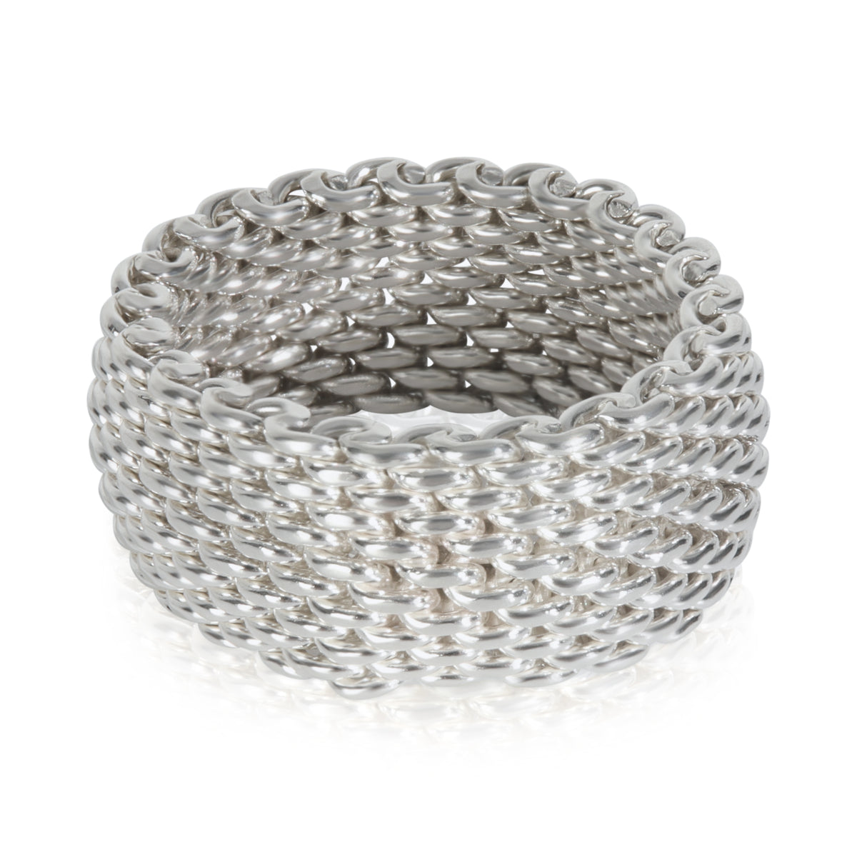 Tiffany & Co. Sterling Silver  Somerset Mesh Ring pv