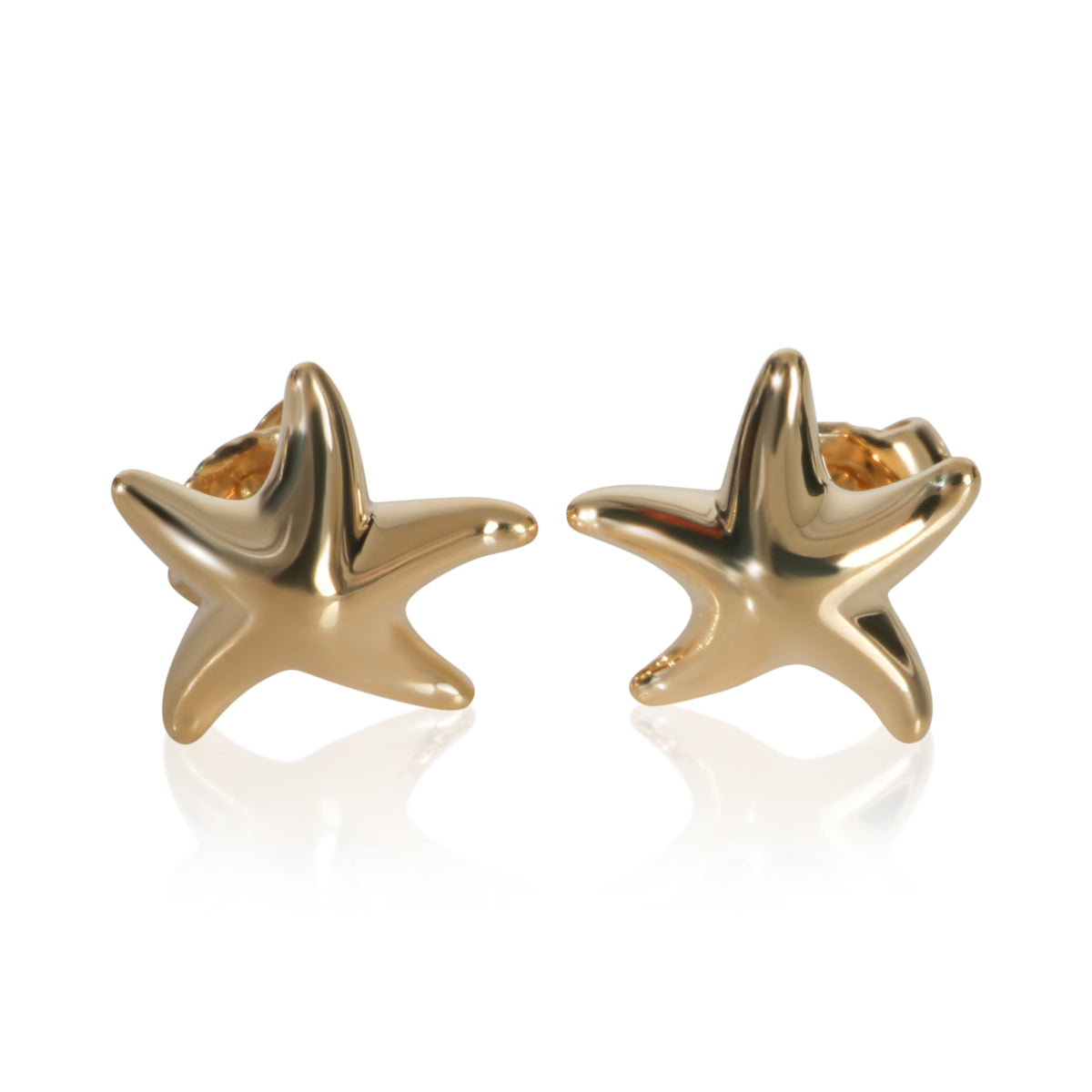 Tiffany & Co. Yellow Gold  Elsa Peretti Starfish Earrings fv