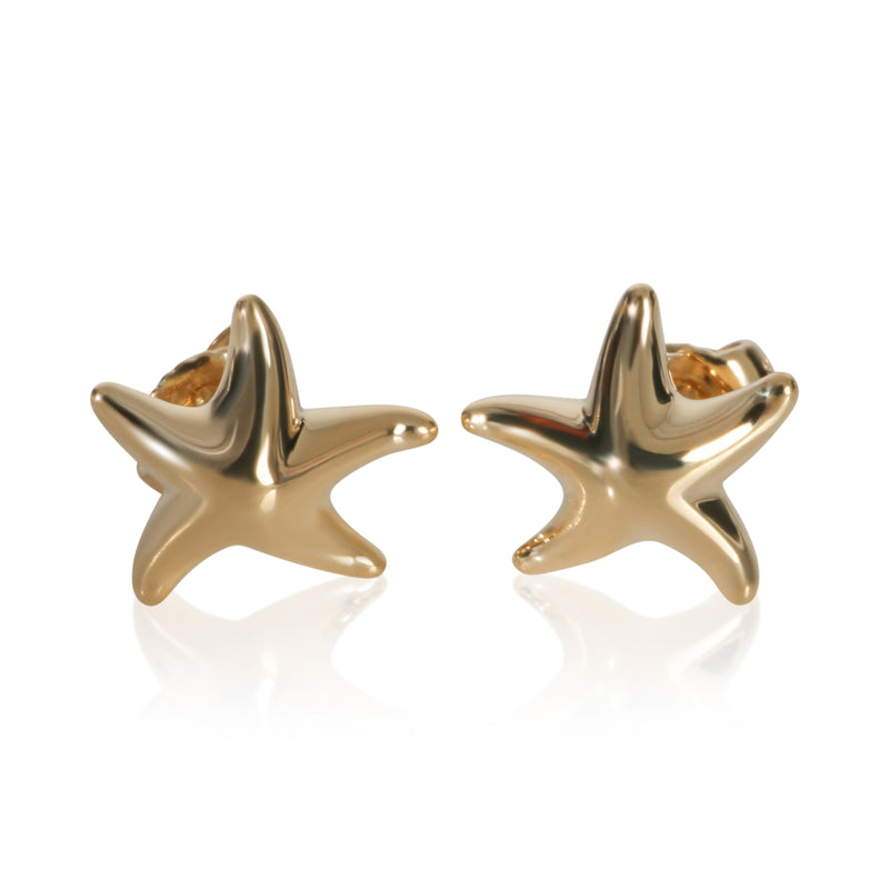 Tiffany & Co. Yellow Gold  Elsa Peretti Starfish Earrings fv