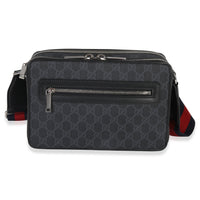 Gucci Black GG Supreme Canvas Web Crossbody Handbag fv