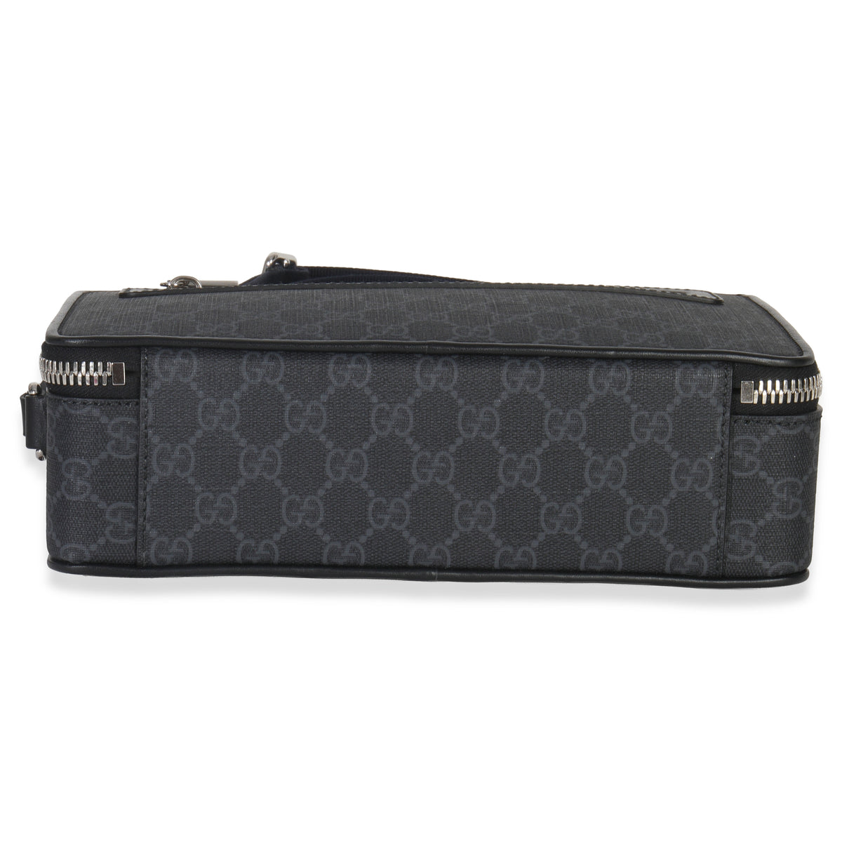 Gucci Black GG Supreme Canvas Web Crossbody Handbag stamp